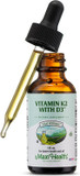 Maxi Health Liquid Vitamin D3 With K2 Drops For Long-Term Health - Vitamin K2 D3 Vitamin Supplement - D3 K2 Vitamin K And Vitamin D Supplement With Vitamin K2 Mk-7 And Vit D - By Maxi Health, 1 Fl Oz