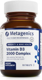 Metagenics Vitamin D3 2000 Complex - Vitamin D3 Supplement - With Isoflavones For Absorption* - Bone Health & Immune Support* - Non-Gmo & Gluten Free - 90 Count