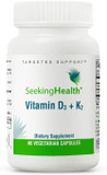 Vitamin D3 + K2 | 5000 Iu Of D3 (As Cholecalciferol) For Optimal Calcium Absorption | 100 Mcg Of K2 (As Menaquinone-7) For Circulatory Health | Supports Bone & Immune Health | 60 Vegetarian Capsules