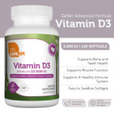 Zahler - Advanced Vitamin D3 5000 Iu Softgels (120 Count) Kosher Vegetarian Friendly Vitamin D For Immune Support, Bone, Teeth & Muscle Health - Daily D3 Vitamin Supplement For Adults - Easy Swallow V