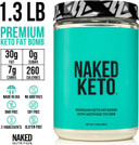 Naked Keto - Premium Keto Fat Bomb Powder - Unflavored - Only Two Ingredients - Gluten-Free, Soy Free Keto Supplement With No Gmos And No Artificial Sweeteners - 1.3 Lb