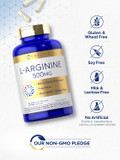 Carlyle L-Arginine 500Mg Capsules | 240 Count | Free Form | Non-Gmo & Gluten Free Supplement
