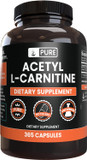 Pure Original Ingredients Acetyl L-Carnitine (365 Capsules) No Magnesium Or Rice Fillers, Always Pure, Lab Verified