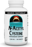 Source Naturals N-Acetyl Cysteine Antioxidant Support, Dietary Supplement That Supports Respiratory Health*, 1,000 Mg - 180 Tablets