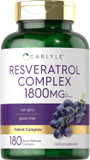 Carlyle Resveratrol Supplement 1800Mg | 180 Capsules | Non-Gmo & Gluten Free | Potent Complex