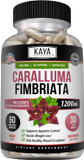 Kaya Naturals - Caralluma Fimbriata 1200Mg High Potency Supplement | Maximum Strength Natural Endurance Support, Vegetarian Capsules (60 Count)