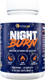Alpha Lion Night Burn Sleep Support Supplement For Metabolism And Lean Muscle Growth, Helps Promote Relaxation, And Healthy Cortisol, Made With Ashwagandha & Melatonin, 60 Capsules