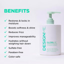 Gloss.Me Hydrating Conditioner By Designme | Hemp & Argan Oil Conditioner For Damaged Hair | Conditioner For Colored Hair Adds Softness & Shine | Straight/Curly Hair Conditioner For Dry Hair