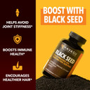Cold Pressed Black Seed Oil Capsules - 1500Mg Black Seed Oil Supplement - Potent Antioxidant For Immune Support & Digestive Health - Hair Superfood - 90 Vegetarian Nigella Sativa Liquid Capsules
