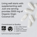 Sports Researchã¢Â® Organic Coconut Oil Capsules 3000Mg - Cold Pressed Extra Virgin Coconut Oil With Medium Chain Triglycerides (Mcts) - Vegan Friendly & Non-Gmo Verified - 120 Softgels