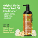 Hempz Biotin Conditioner - Original Light Floral & Banana - For Growth & Strengthening Of Dry, Damaged And Color Treated Hair, Hydrating, Softening, Moisturizing 33.8 Fl Oz