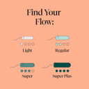 Cora Organic Applicator Tampon Multipack | 12 Light, 12 Regular, 12 Super Absorbency | 100% Organic Cotton, Unscented, Bpa-Free Compact Applicator | Leak Protection, Easy Insertion | 36 Total