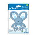 Dr. Brown'S Flexees Blue Bunny, Soft 100% Silicone Baby Teether, Bpa Free, 3M+
