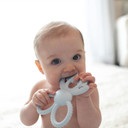 Dr. Brown'S Flexees Blue Bunny, Soft 100% Silicone Baby Teether, Bpa Free, 3M+