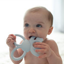 Dr. Brown'S Flexees Blue Bunny, Soft 100% Silicone Baby Teether, Bpa Free, 3M+
