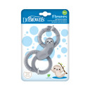 Dr. Brown'S Flexees Gray Sloth, Soft 100% Silicone Baby Teether, Bpa Free, 3M+