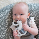 Dr. Brown'S Flexees Gray Sloth, Soft 100% Silicone Baby Teether, Bpa Free, 3M+