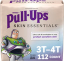 Pull-Ups Boys' Skin Essentials Potty Training Pants, Training Underwear, 3T-4T (32-40 Lbs), 112 Ct (4 Packs Of 28)