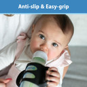Dr. Brown'S Milestones Narrow Sippy Spout Bottle With 100% Silicone Handles, Easy-Grip Handles With Soft Sippy Spout, 8Oz/250Ml, Ecru, 1-Pack, 6M+