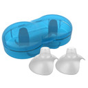 Dr. Brown'S Nipple Shields With Case, Size 2 - 25 Mm And Up, Stretch Fit, For Latch Difficulties, Flat/Inverted Nipples, Silicone Nipple Shield
