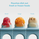 Frida Baby Push Pop Feeder, Baby Fruit Feeder, Baby Fruit Food Feeder To Safely Introduce New Foods, Fresh + Frozen Food Silicone Feeder For Babies, Bpa Free, Dishwasher Safe | 3 Count, Blue