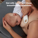 Frida Mom Breastfeeding Essentials Kit, Heat Pads, 2-In-1 Lactation Massager, Hydration Mask, 9Pc Set