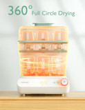 Momcozy 3 Layers Large Bottle Sterilizer And Dryer, Fast Sterilize And Dry, Universal Bottle Sterilizer For All Bottles & Breast Pump Accessories, Touch Screen & Auto-Off Bottle Sanitizer