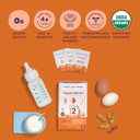 Stage 2 Mix-Ins  Safe & Easy Early Allergen Introduction For Babies 4+ Months, Mix With A Bottle Or Baby Food, With 3 Top Allergens: Organic Peanuts, Milk & Eggs By Ready Set Food! (30 Days)