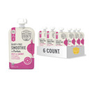 Serenity Kids 6+ Months Dairy-Free Smoothie Baby Food | Usda Organic | Grass Fed Collagen Protein | 3.5 Ounce Bpa-Free Pouch | Beet & Carrot | 6 Count