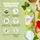 Serenity Kids 6+ Months World Explorers Baby Food Pouches Puree Made With Ethically Sourced Meats & Organic Veggies | 3.5 Ounce Bpa-Free Pouch | Chicken Mexican Stew | 6 Count