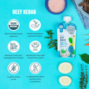 Serenity Kids 7+ Months World Explorers Baby Food Pouches Puree Made With Ethically Sourced Meats & Organic Veggies | 3.5 Ounce Bpa-Free Pouch | Beef Kebab | 6 Count