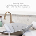 Ubbi Stingray Sink Bather For Baby, Soft Baby Bath Cushion, Newborn Must Have