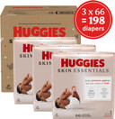 Huggies Size 1 Diapers, Skin Essentials Baby Diapers, Size 1 (8-14 Lbs), 198 Count (3 Packs Of 66)