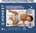 The Honest Company Clean Conscious Overnight Diapers | Plant-Based, Sustainable | Cozy Cloud + Star Signs | Club Box, Size 6 (35+ Lbs), 34 Count The Honest Company Clean Conscious Overnight Diapers | Plant-Based, Sustainable | Cozy Cloud + Star Signs | Club Box, Size 6 (35+ Lbs), 34 Count
