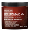 Majestic Pure Whipped Argan Oil Body Butter For Women & Men - With Ceramides, Vitamin E & A & Vegan Collagen - For Skin, Face, & Appearance Of Wrinkles & Fine Lines - 8Oz