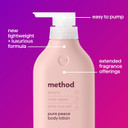 Method Body Lotion, Pure Peace, Rose Water, Peonies + Pink Sea Salt Notes, 24 Hours Of Moisture, 14 Oz