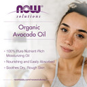 Now Foods Solutions, Organic Avocado Oil, 100% Pure Moisturizing Oil, Nutrient Rich And Hydrating, 4-Ounce
