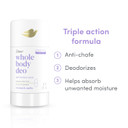 Dove Whole Body Deo Aluminum Free Anti-Friction Deodorant Stick Coconut + Vanilla For All Day Odor Control 2.6 Oz