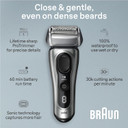 Braun Series 8 Electric Razor For Men, With 4+1 Shaving Elements & Precision Long Hair Trimmer, Close & Gentle Even On Dense Beards, Wet & Dry Electric Razor With 60Min Runtime, 8517S Galvano Silver
