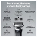 Braun Series 7 7075Cc Electric Razor For Men With Smartcare Center, Beard Trimmer, Wet & Dry, Rechargeable, Cordless Foil Shaver, Black