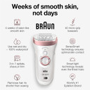 Braun Silk-ÉPil 9 9-890, Facial Hair Removal For Women, Hair Removal Device, Bikini Trimmer, Womens Shaver Wet & Dry, Cordless And 7 Extras