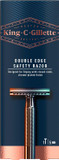 King C. Gillette Menã¢ÂS Double Edge Safety Razor With Gilletteã¢ÂS Best Platinum Coated Double Edge Blades And Classic Inspired Chrome Plated Handle
