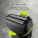 Remington Comfort Series Foil Shaver For Men, Electric Shaver, Pop-Up Trimmer, Blue, Pf7400E