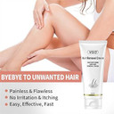 Vgo Painless Hair Removal Lotion For Women & Men - For Unwanted Hair, All Skin Types, White, 4.02 Oz