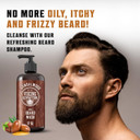 Viking Revolution Beard Wash & Beard Conditioner Set With Argan & Jojoba Oils - Softens And Strengthens - Natural Sandalwood Scent - Beard Shampoo With Beard Oil (17 Oz)