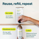 Attitude Body Wash For Sensitive Skin, Ewg Verified Shower Gel, Soothing Oat, Dermatologically Tested, Plant And Mineral-Based, Vegan Personal Care, Unscented, Bulk Refill, 67.6 Fl Oz