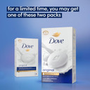 Dove Beauty Bar Gentle Skin Cleanser Moisturizing For Gentle Soft Skin Care Original Made With 1/4 Moisturizing Cream 3.75 Oz, 14 Bars