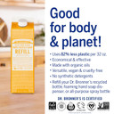 Dr. Bronner'S - Pure-Castile Liquid Soap Bottle & Refill Carton Made With 82% Less Plastic (Citrus, 32 Oz) - Face, Body, Hair, Laundry, Dishes & More, Super-Concentrated, Organic, Vegan, Non-Gmo