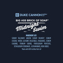 Duke Cannon Big Brick Of Soap Midnight Swim - Refreshing Aquatic Scent With Green Top Notes, 10 Oz Men'S Soap Bar (Single Bar)