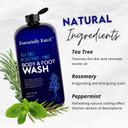 Tea Tree Rosemary Mint Foot & Body Wash 16.9 Fl. Oz. -Fights Body Odor & Skin Irritation | Moisturizes Skins | For Men & Women